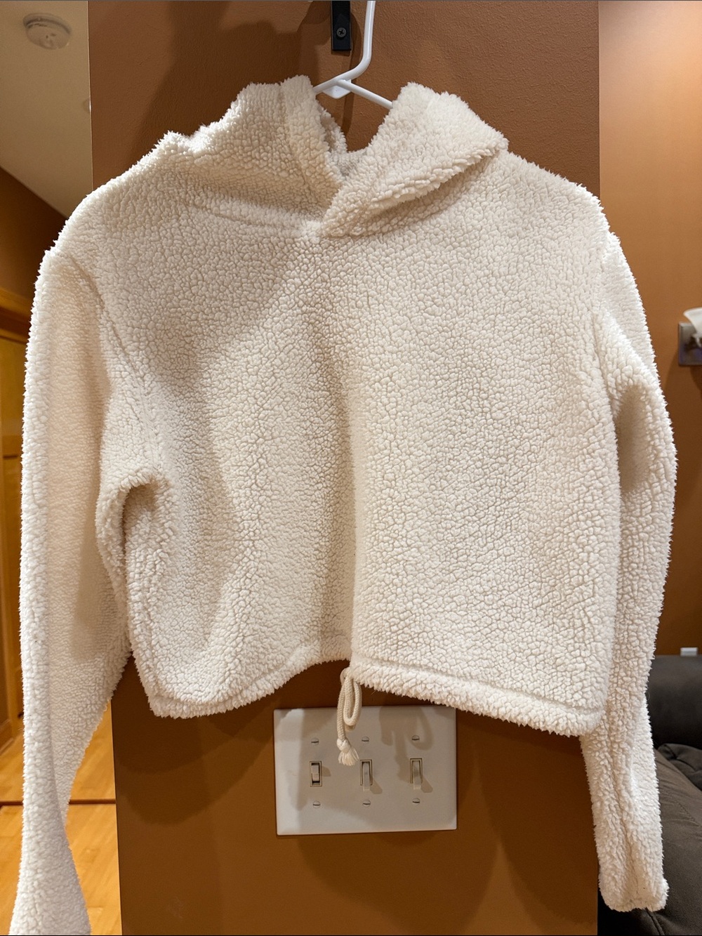 wild fable Cream Plush Hooded Teddy Jacket